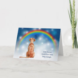 Verlies van Vizsla-hond Nachtlichten Condoleance Feestdagen Kaart