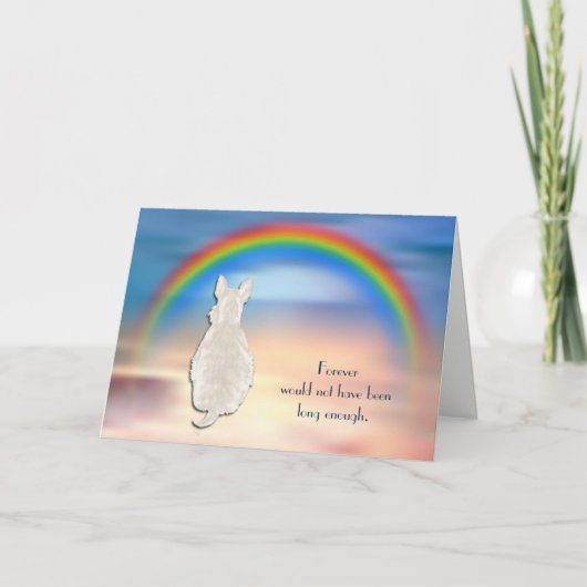 Verlies van witte Scottie Dog Rainbow Sympathcard Feestdagen Kaart (Voorkant)