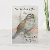 Verlies van zoon Sparrow bijbelcitaat sympathie Kaart (Voorkant)
