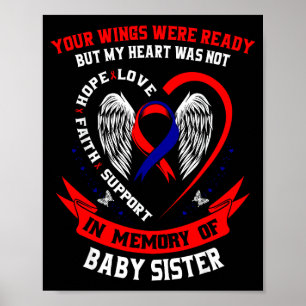Verlies Van Zus Chd-Bewustzijnsmaand Hartziekte G Poster