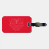 VERLIES VIBRATIONS 01 ♥ Bagagelabel met lederen ri (Achterkant horizontaal)