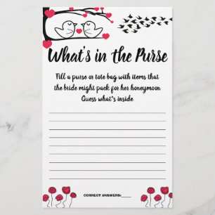 VERLIES VORD WAT IN DE PURSE SHOWER GAME CARD IS FLYER