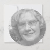 Verliesde geheugenduif paarse foto-sterfaankondigi kaart (Achterkant)