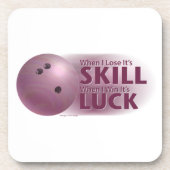 Verliesde vaardigheden Win Luck Bowling roze Drankjes Onderzetter (Voorkant)
