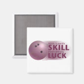 Verliesde vaardigheden Win Luck Bowling roze Magneet (Voorkant / Achterkant)