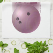 Verliesde vaardigheden Win Luck Bowling roze Theedoek (Gevouwen)