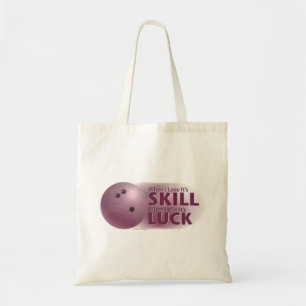 Verliesde vaardigheden Win Luck Bowling roze Tote Bag