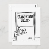 Verliesgewicht. Slanke Club Sign Briefkaart (Voorkant / Achterkant)