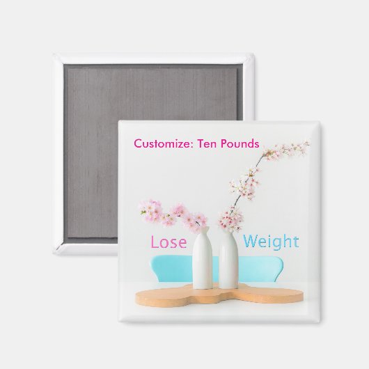 Verliezen Gewicht Diet Doelstellingen Magneet (Voorkant / Achterkant)