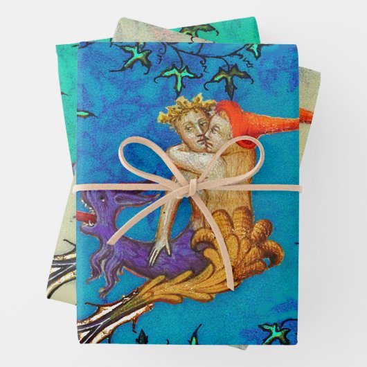 VERLIEZEN IN DE ABYSS-zeemeermin en Triton-valenti Inpakpapier Vel (In situ)