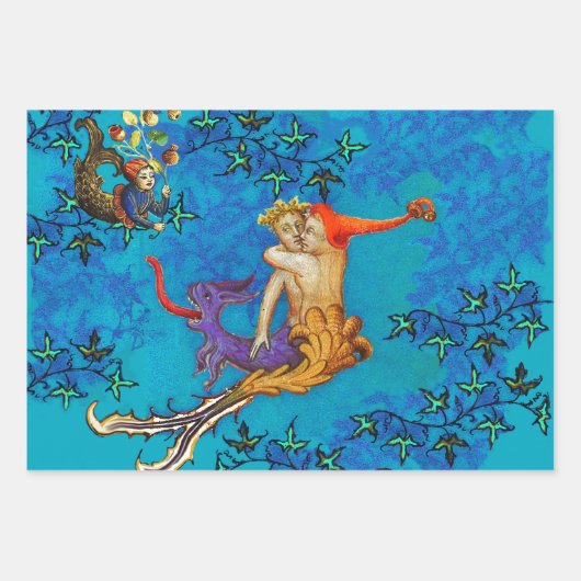 VERLIEZEN IN DE ABYSS-zeemeermin en Triton-valenti Inpakpapier Vel (Voorkant)