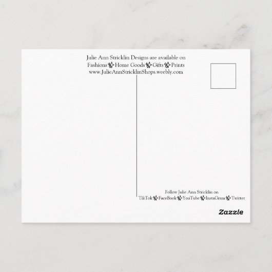 Verliezen in de rots briefkaart (Achterkant)