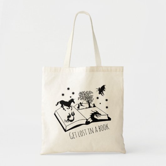 Verliezen in een boek tote bag (Voorkant)