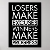 Verliezen maken overmatig - Gym, Hustle, Succes Poster (Voorkant)