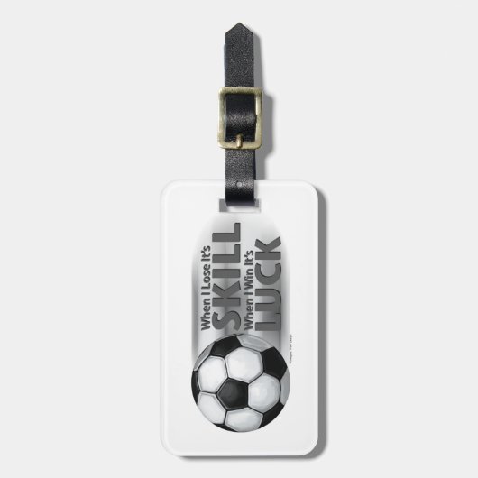 Verliezen Skill Win Luck Soccer Bagagelabel (Voorkant verticaal)