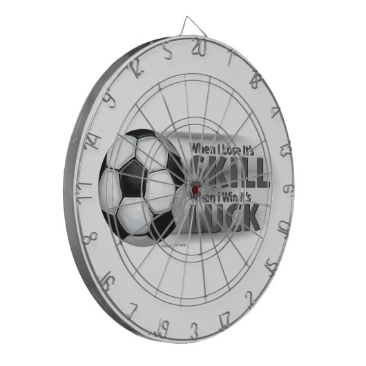 Verliezen Skill Win Luck Soccer Dartbord (Voorkant Links)