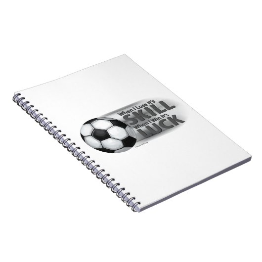 Verliezen Skill Win Luck Soccer Notitieboek (Rechterzijde)