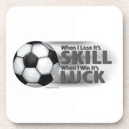 Verliezen Skill Win Luck Soccer Onderzetter