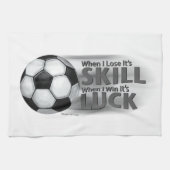 Verliezen Skill Win Luck Soccer Theedoek (Horizontaal)