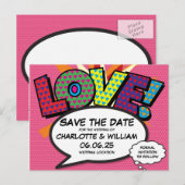 VERLIEZEN Sla de Pop van het stripboek van de Datu Aankondigingskaart (Voorkant / Achterkant)