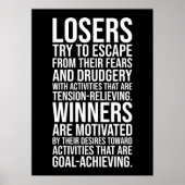 Verliezen t.o.v. winnaars - Gym, Hustle, Succes Poster (Voorkant)