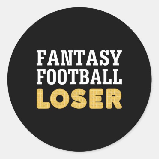 Verliezen Team Design Fantasy Football Verliezer - Ronde Sticker (Voorkant)