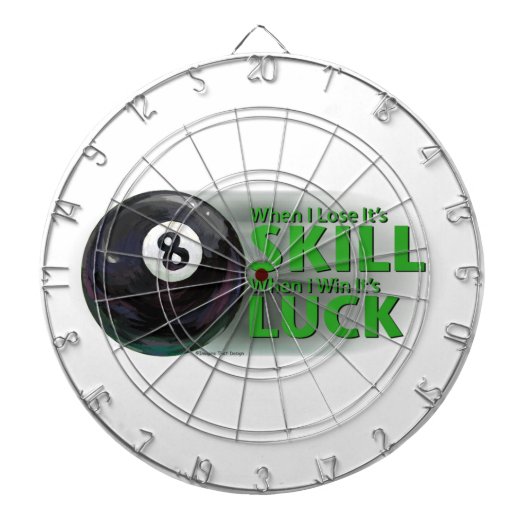 Verliezen Vaardigheid Win Luck 8 Ball Dartbord (Voorkant)