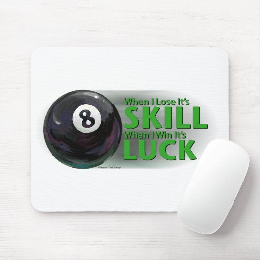 Verliezen Vaardigheid Win Luck 8 Ball Muismat (Met muis)