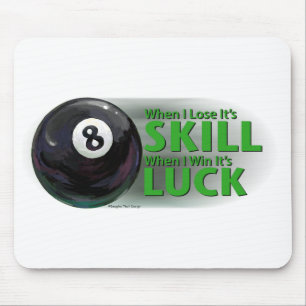 Verliezen Vaardigheid Win Luck 8 Ball Muismat