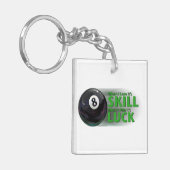 Verliezen Vaardigheid Win Luck 8 Ball Sleutelhanger (Voorkant Links)