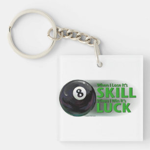 Verliezen Vaardigheid Win Luck 8 Ball Sleutelhanger