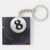 Verliezen Vaardigheid Win Luck 8 Ball Sleutelhanger (Achterkant)