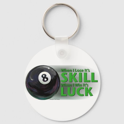 Verliezen Vaardigheid Win Luck 8 Ball Sleutelhanger (Voorkant)
