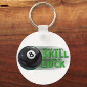 Verliezen Vaardigheid Win Luck 8 Ball Sleutelhanger (Voorkant)