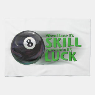 Verliezen Vaardigheid Win Luck 8 Ball Theedoek