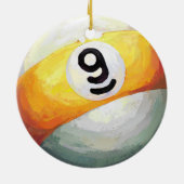 Verliezen Vaardigheid Win Luck 9 Ball Keramisch Ornament (Achterkant)