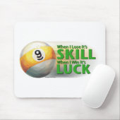 Verliezen Vaardigheid Win Luck 9 Ball Muismat (Met muis)