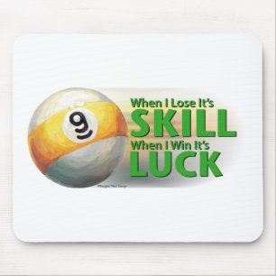 Verliezen Vaardigheid Win Luck 9 Ball Muismat