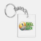 Verliezen Vaardigheid Win Luck 9 Ball Sleutelhanger (Voorkant Links)