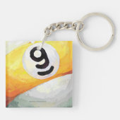 Verliezen Vaardigheid Win Luck 9 Ball Sleutelhanger (Achterkant)