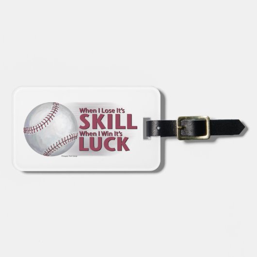 Verliezen Vaardigheid Win Luck Baseball Bagagelabel (Voorkant horizontaal)