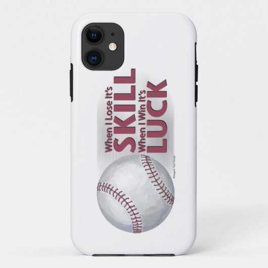Verliezen Vaardigheid Win Luck Baseball Case-Mate iPhone Case (Achterkant)