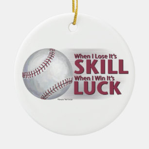 Verliezen Vaardigheid Win Luck Baseball Keramisch Ornament