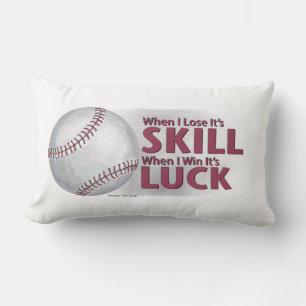 Verliezen Vaardigheid Win Luck Baseball Kussen