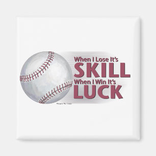 Verliezen Vaardigheid Win Luck Baseball Magneet