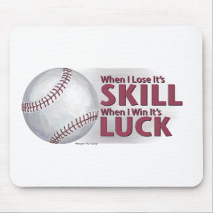 Verliezen Vaardigheid Win Luck Baseball Muismat