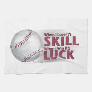 Verliezen Vaardigheid Win Luck Baseball Theedoek