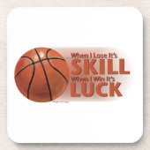 Verliezen Vaardigheid Win Luck Basketball Drankjes Onderzetter (Voorkant)