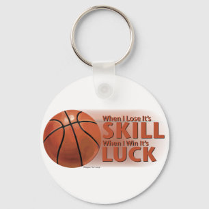 Verliezen Vaardigheid Win Luck Basketball Sleutelhanger