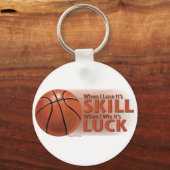 Verliezen Vaardigheid Win Luck Basketball Sleutelhanger (Voorkant)